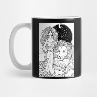 Indian Leo In Black Design Mug